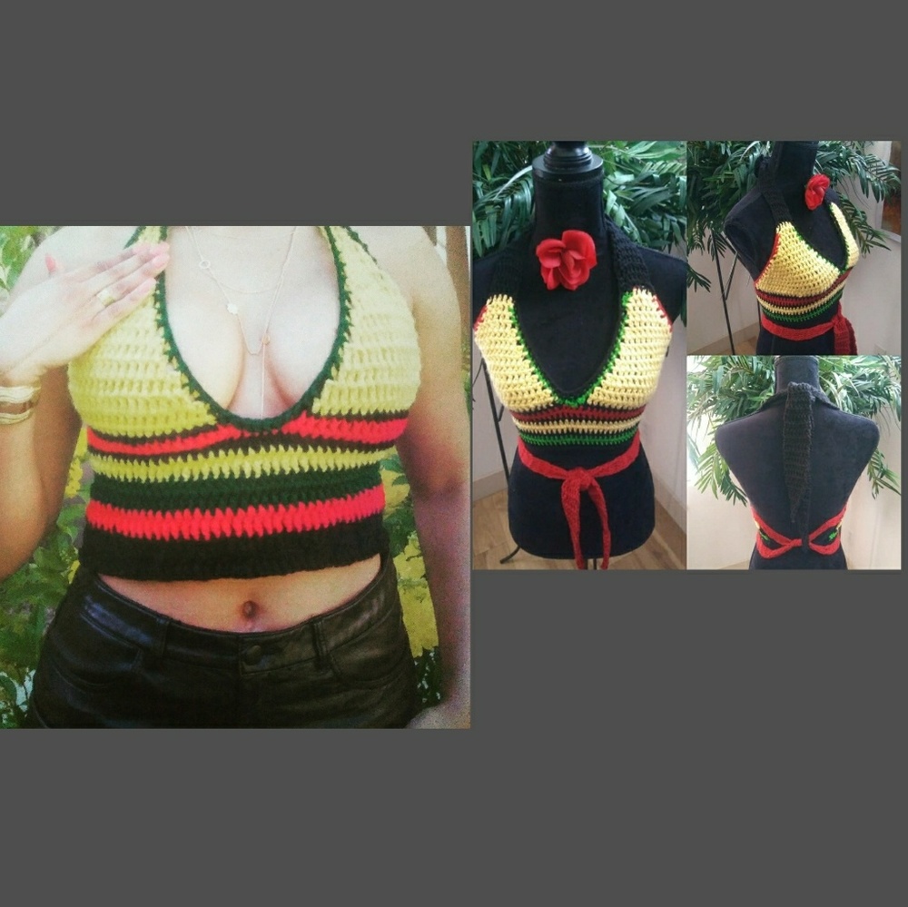 Jamaican crop top colors